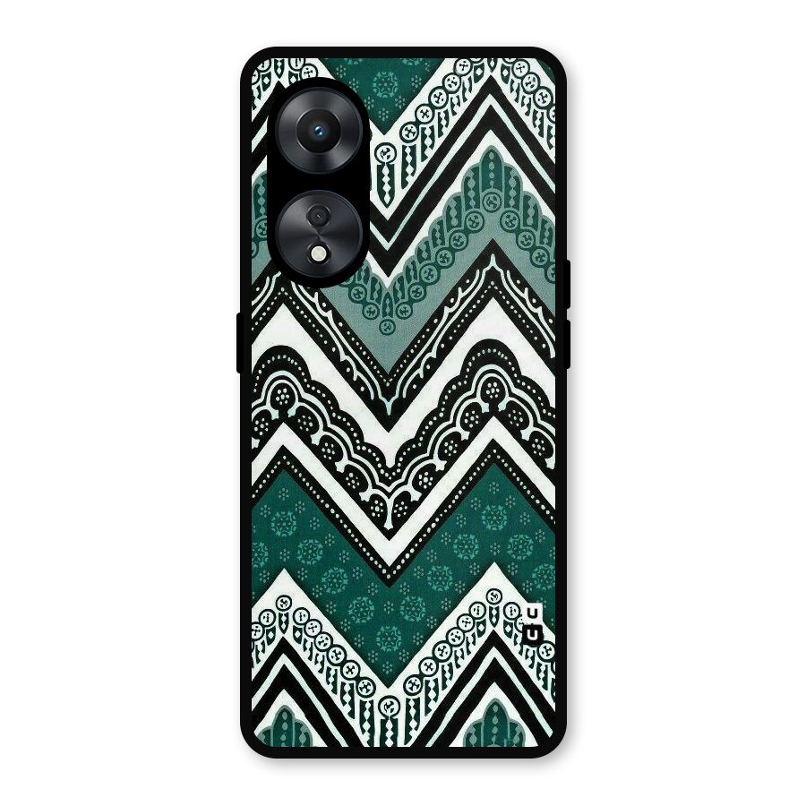Patterned Chevron Metal Back Case for Oppo A78