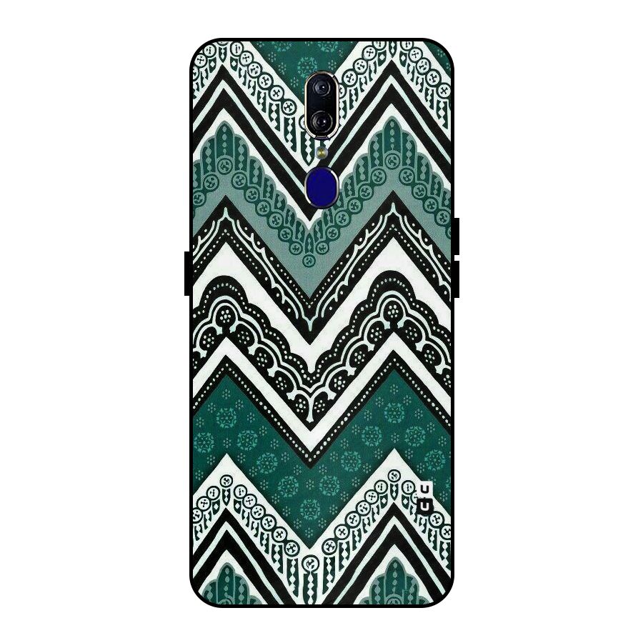 Patterned Chevron Metal Back Case for Oppo F11