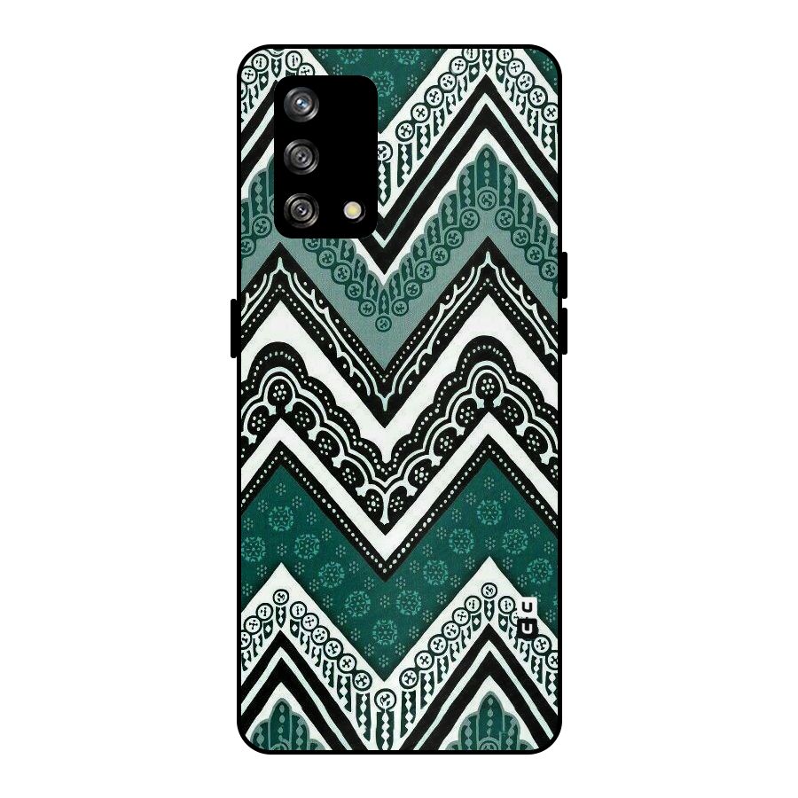 Patterned Chevron Metal Back Case for Oppo F19