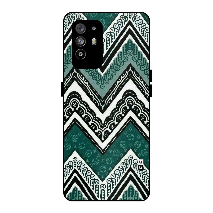 Patterned Chevron Metal Back Case for Oppo F19 Pro Plus 5G