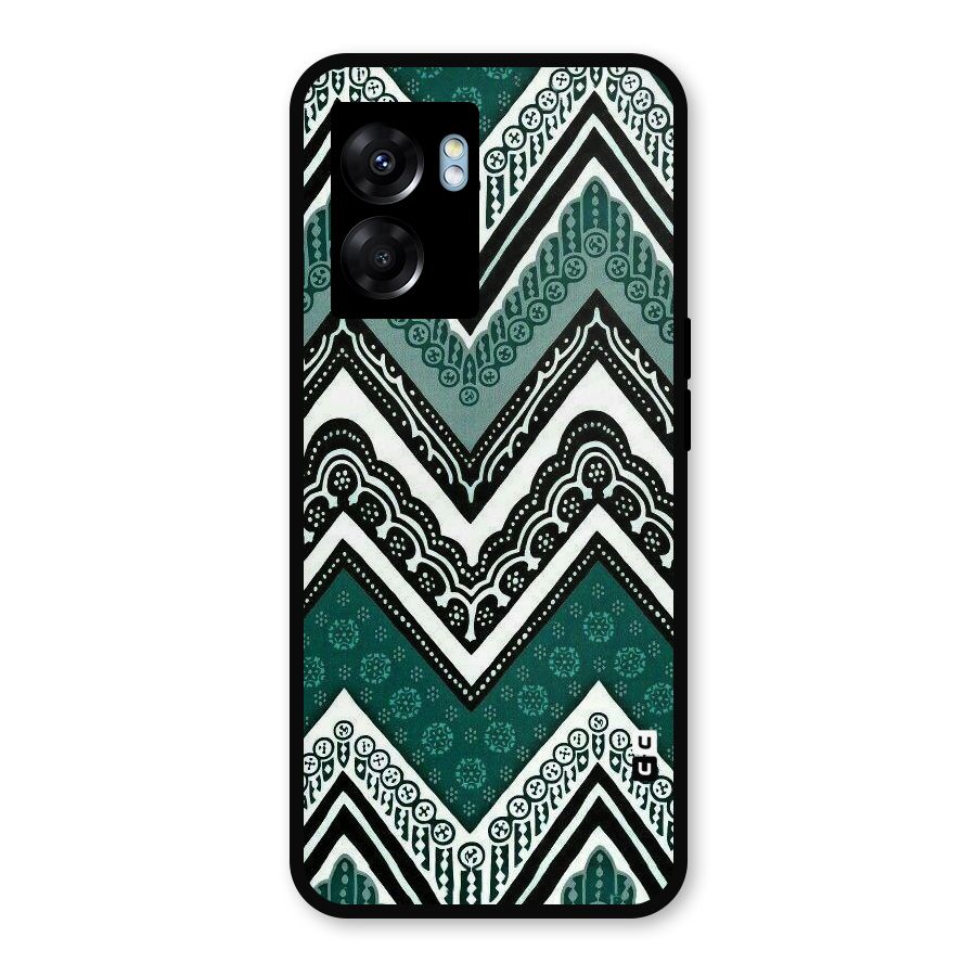 Patterned Chevron Metal Back Case for Oppo K10 (5G)