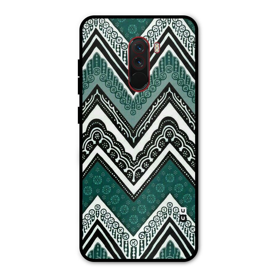 Patterned Chevron Metal Back Case for Poco F1