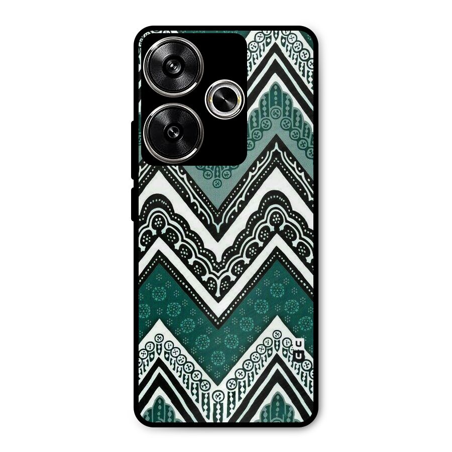 Patterned Chevron Metal Back Case for Poco F6
