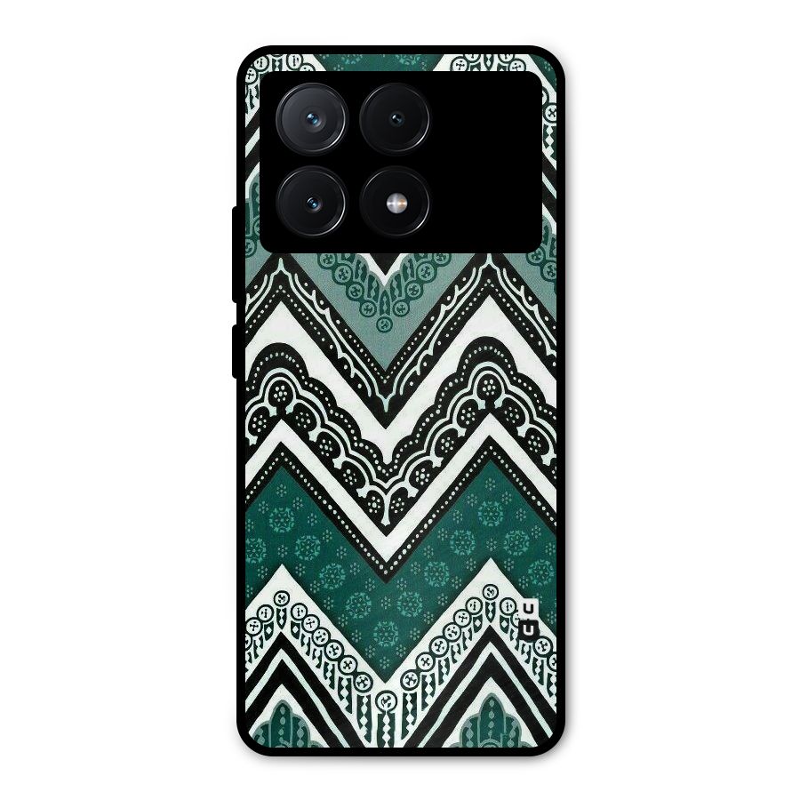 Patterned Chevron Metal Back Case for Poco X6 Pro