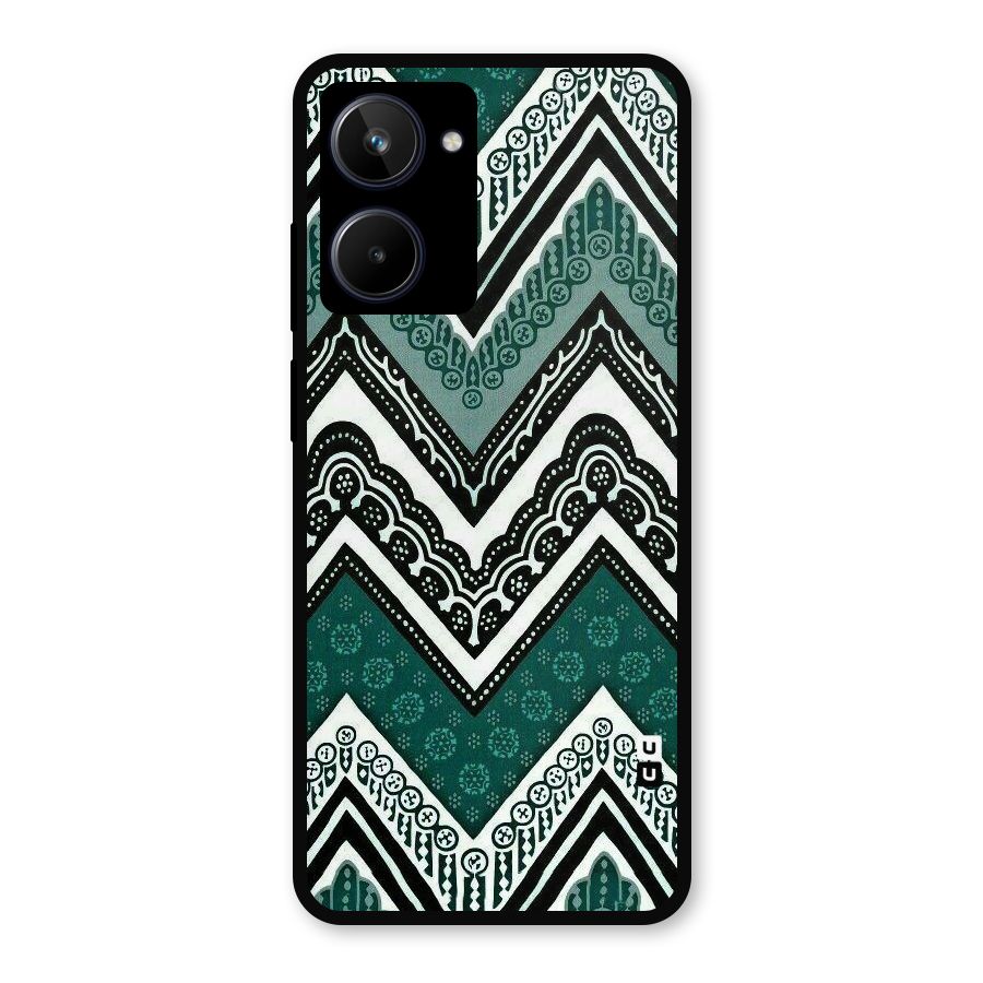 Patterned Chevron Metal Back Case for Realme 10
