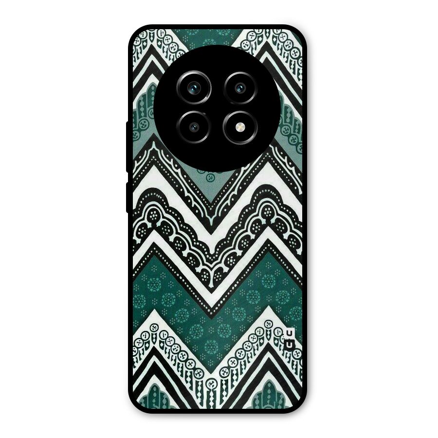Patterned Chevron Metal Back Case for Realme 13 Pro