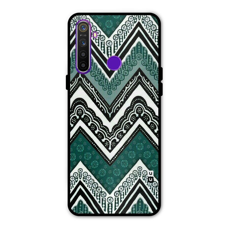 Patterned Chevron Metal Back Case for Realme 5