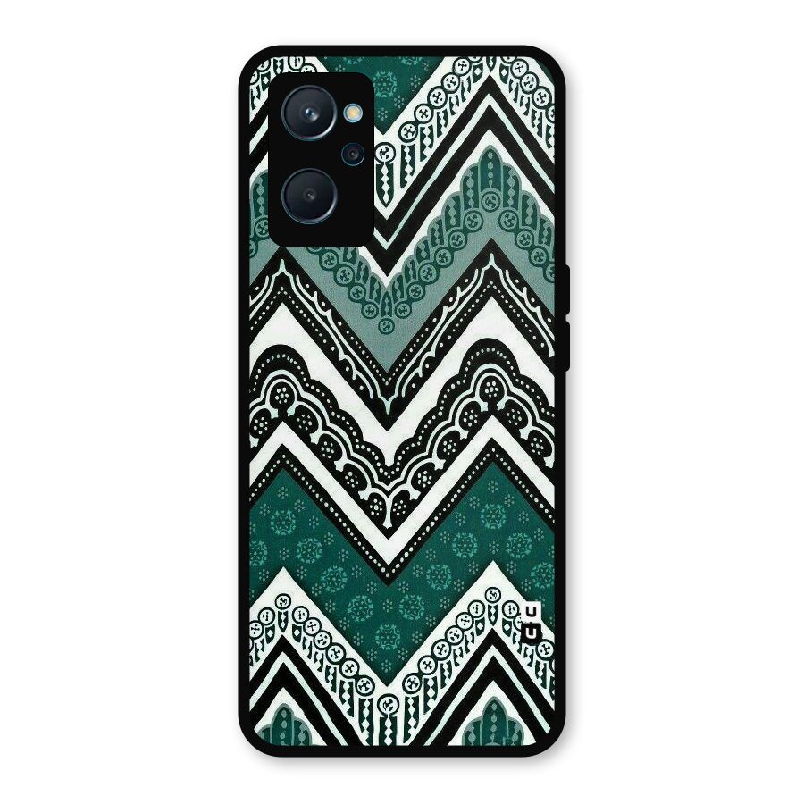 Patterned Chevron Metal Back Case for Realme 9i