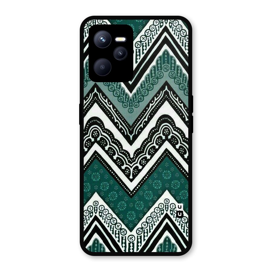 Patterned Chevron Metal Back Case for Realme C35