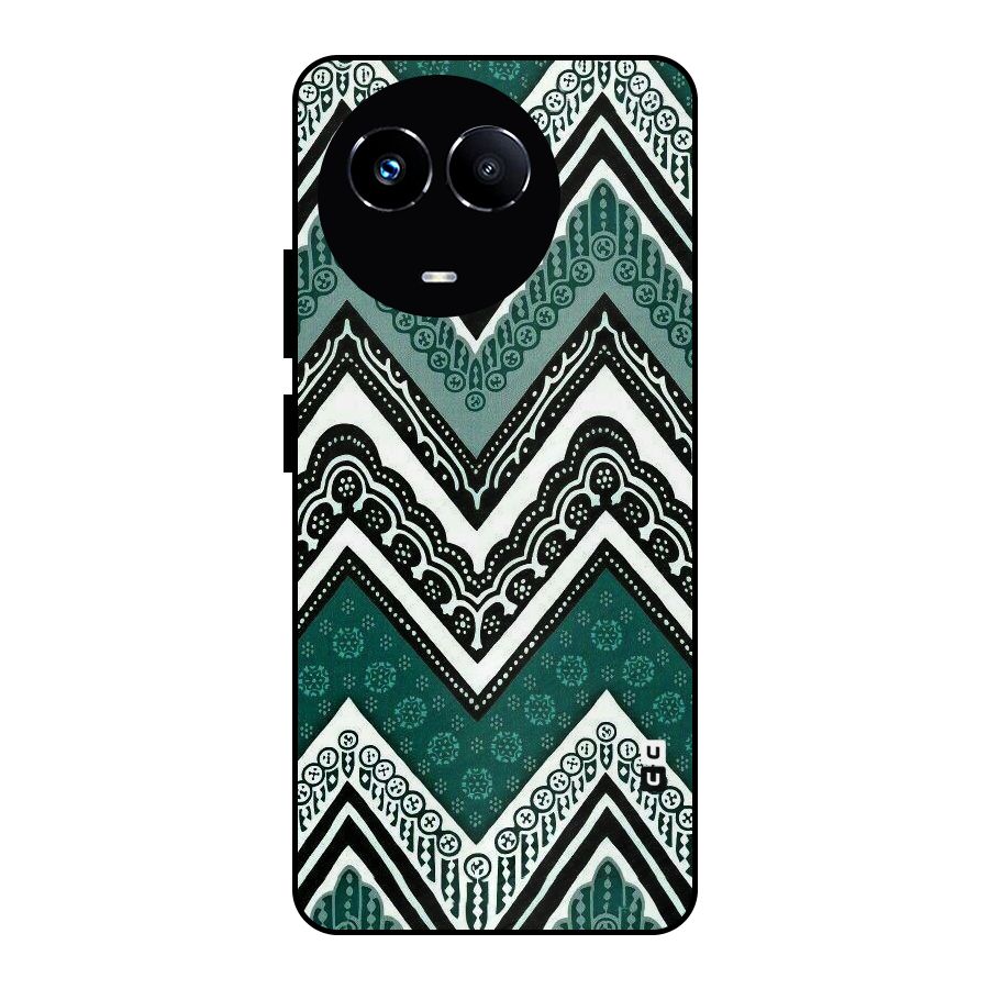 Patterned Chevron Metal Back Case for Realme Narzo 60X