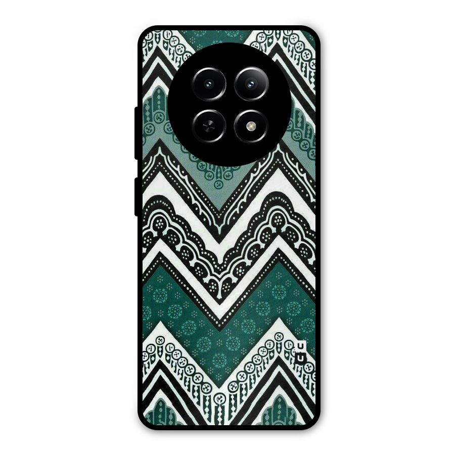 Patterned Chevron Metal Back Case for Realme Narzo 70x 5G