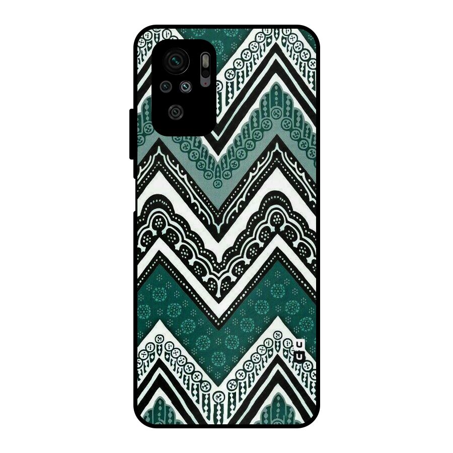 Patterned Chevron Metal Back Case for Redmi Note 10S