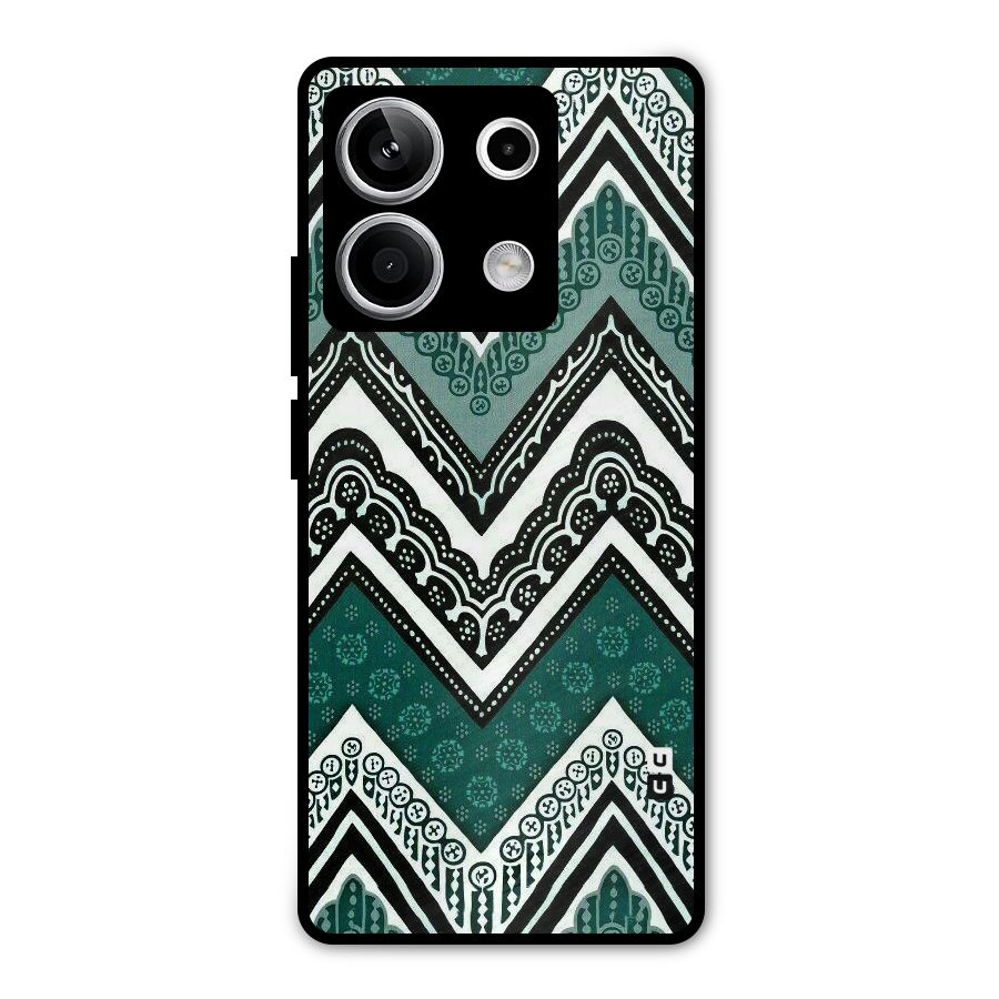 Patterned Chevron Metal Back Case for Redmi Note 13 5G