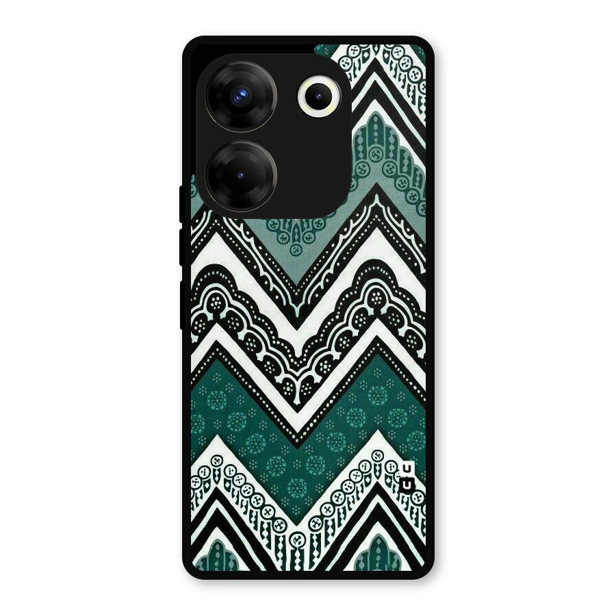 Patterned Chevron Metal Back Case for Tecno Camon 20 Pro