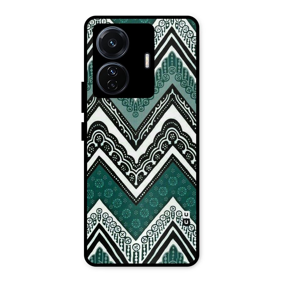 Patterned Chevron Metal Back Case for Vivo T1 Pro