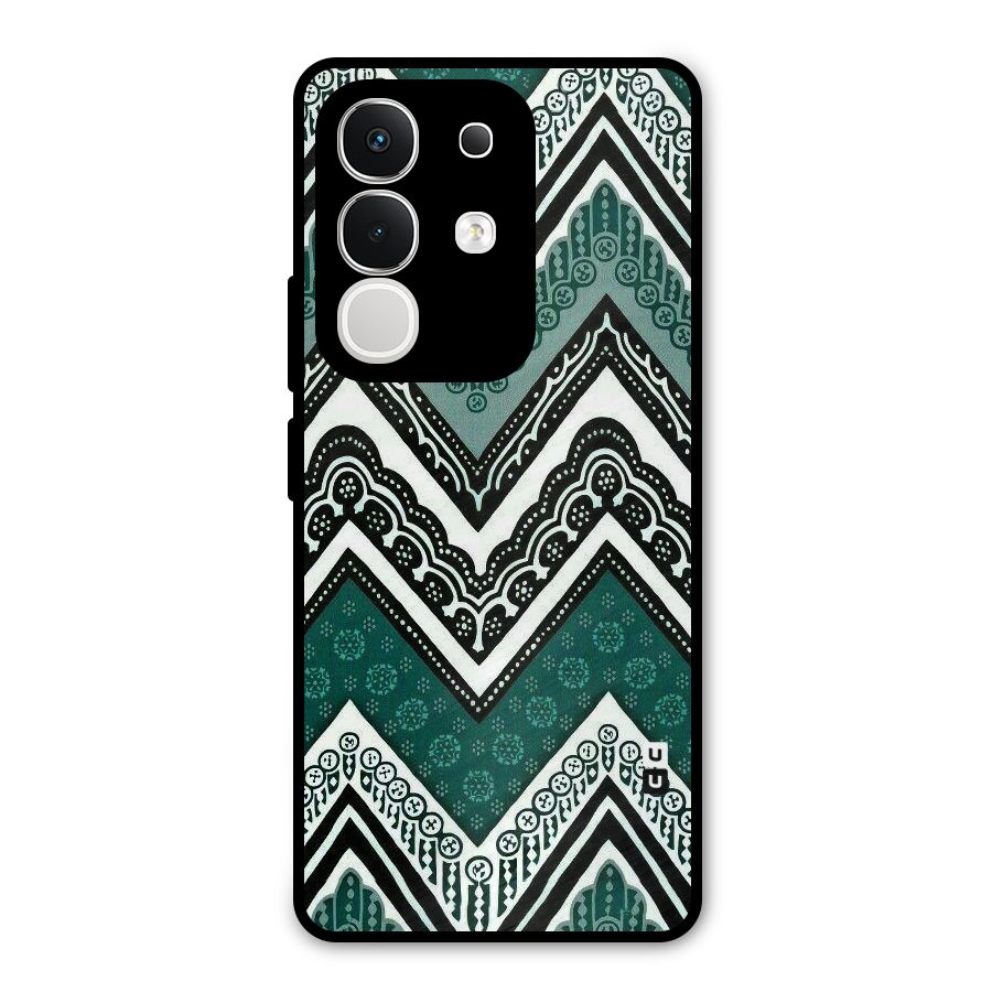 Patterned Chevron Metal Back Case for Vivo T4x