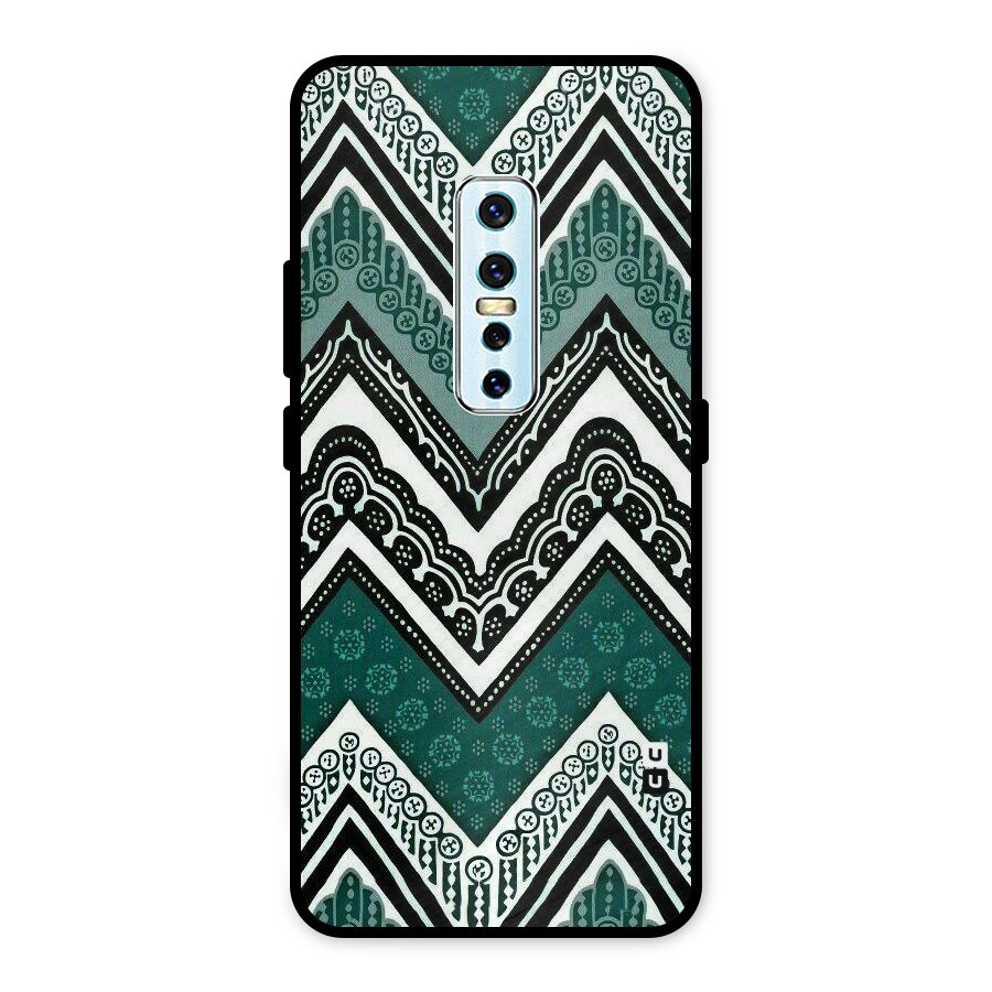 Patterned Chevron Metal Back Case for Vivo V17 Pro