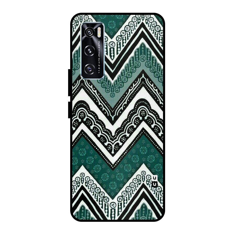 Patterned Chevron Metal Back Case for Vivo V20 SE