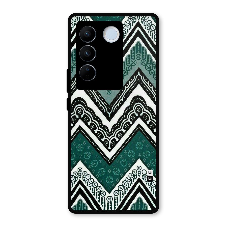 Patterned Chevron Metal Back Case for Vivo V27