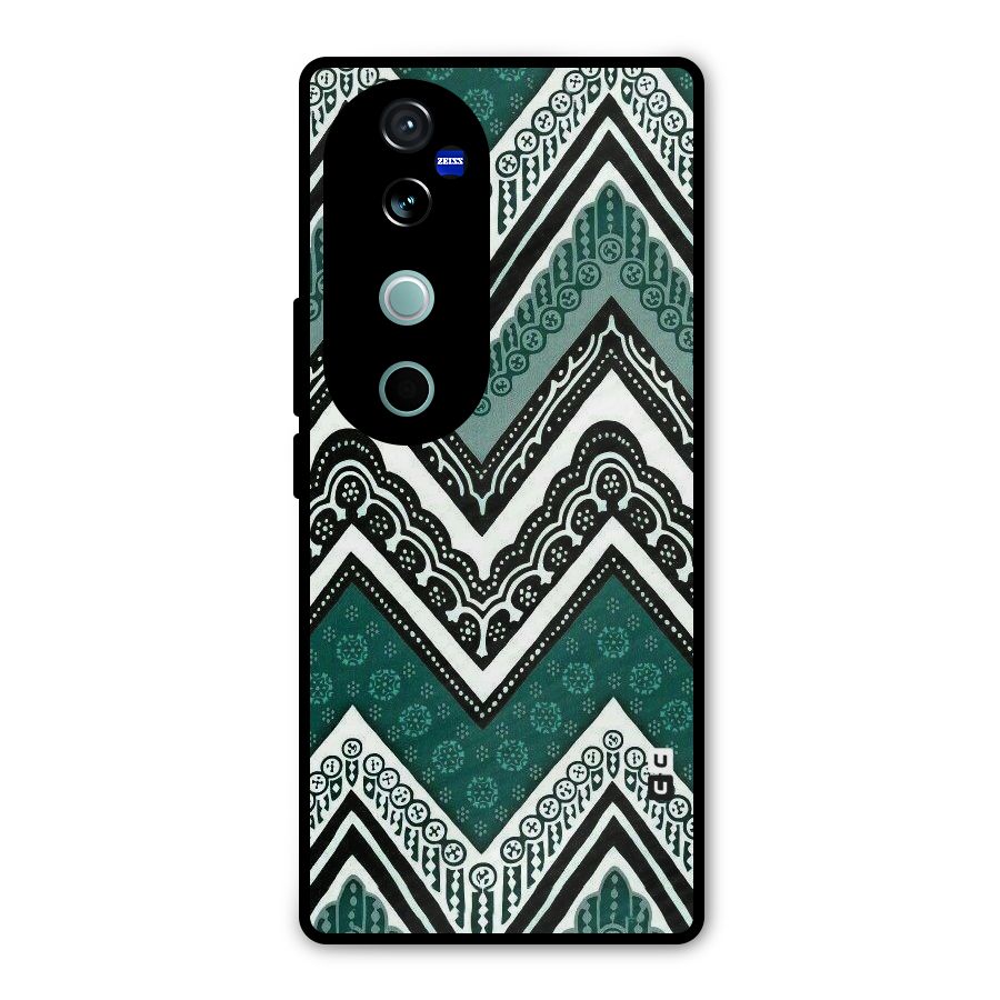 Patterned Chevron Metal Back Case for Vivo V40