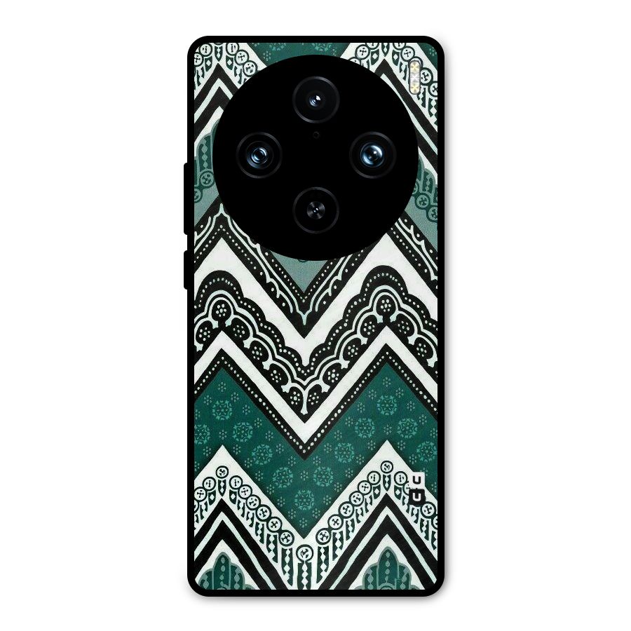 Patterned Chevron Metal Back Case for Vivo X100 Pro