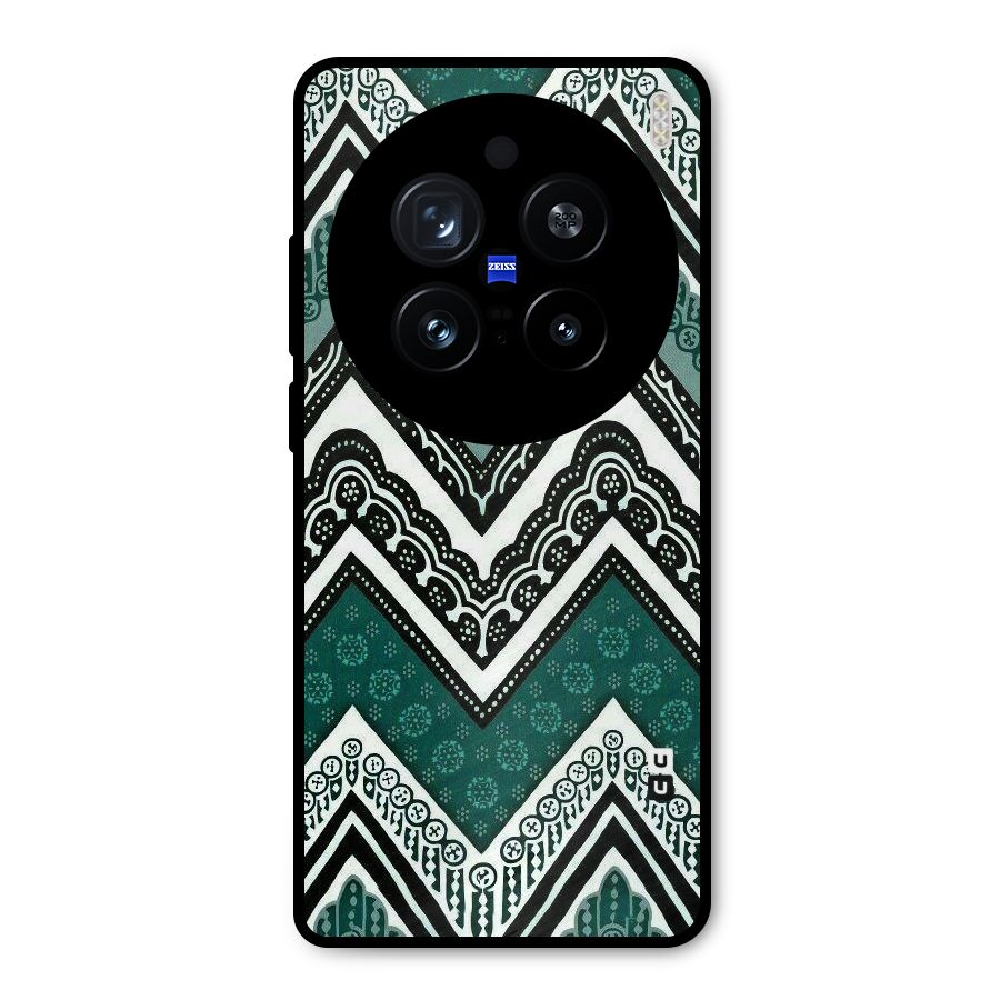 Patterned Chevron Metal Back Case for Vivo X200 Pro