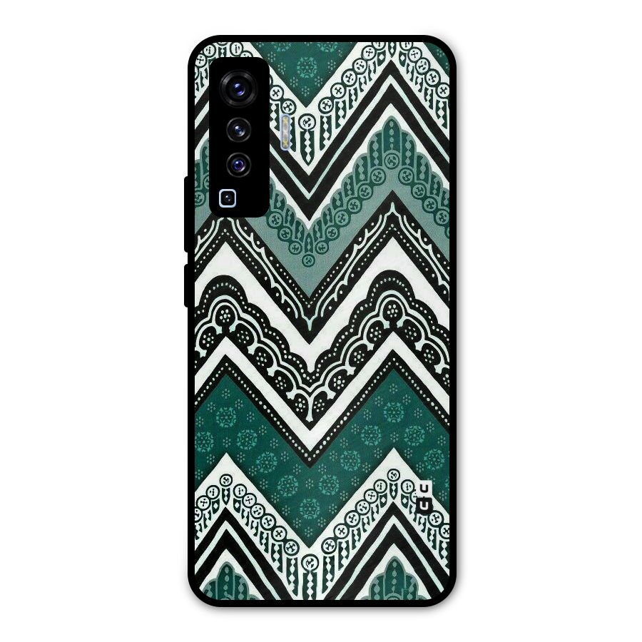 Patterned Chevron Metal Back Case for Vivo X50