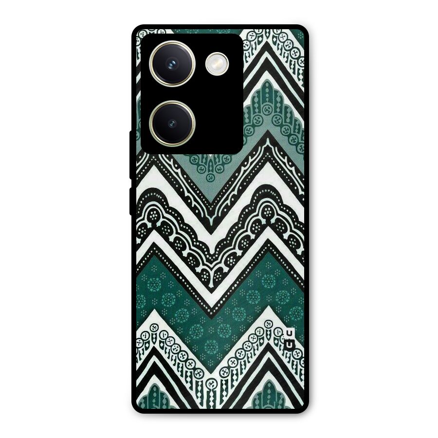 Patterned Chevron Metal Back Case for Vivo Y200 Pro