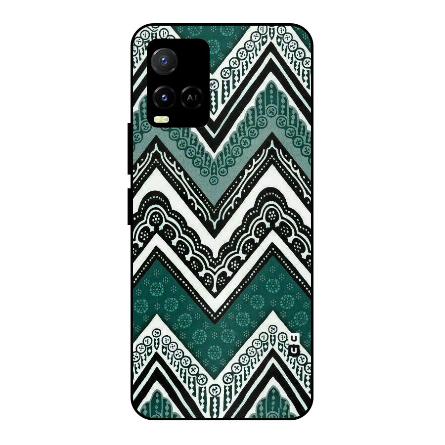 Patterned Chevron Metal Back Case for Vivo Y21