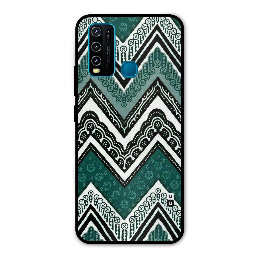 Patterned Chevron Metal Back Case for Vivo Y30