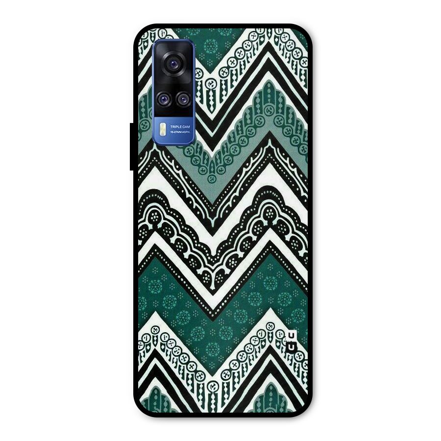 Patterned Chevron Metal Back Case for Vivo Y31