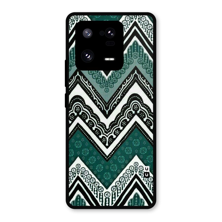 Patterned Chevron Metal Back Case for Xiaomi 13 Pro