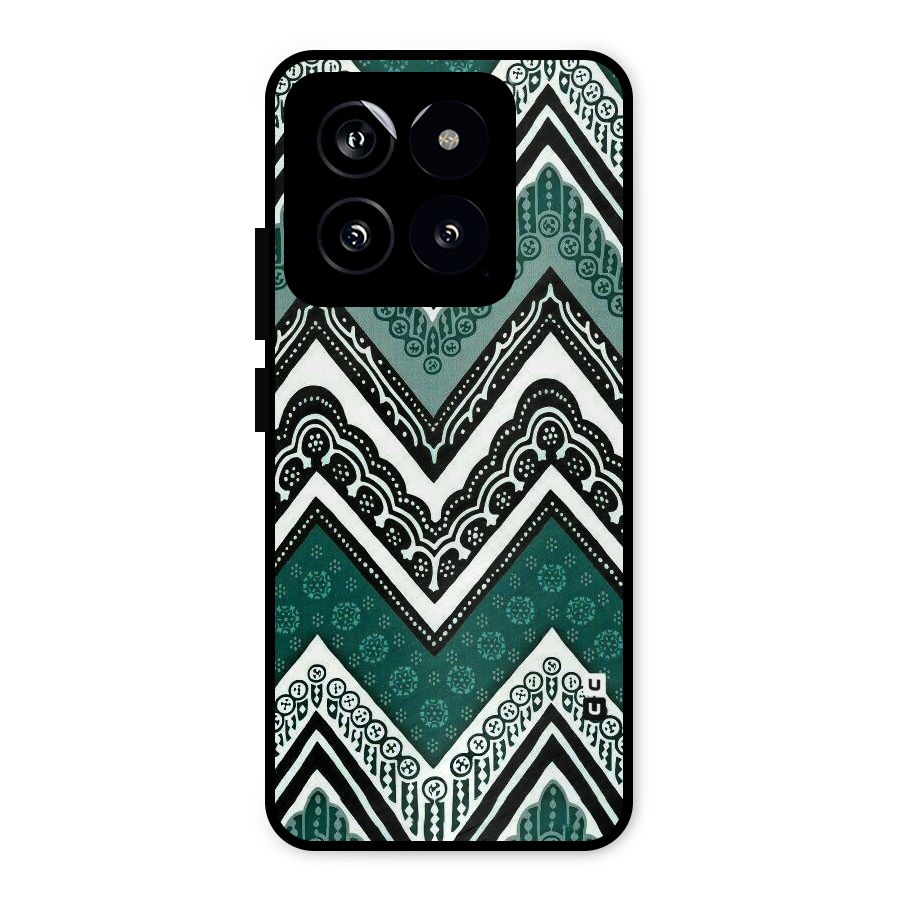 Patterned Chevron Metal Back Case for Xiaomi 14
