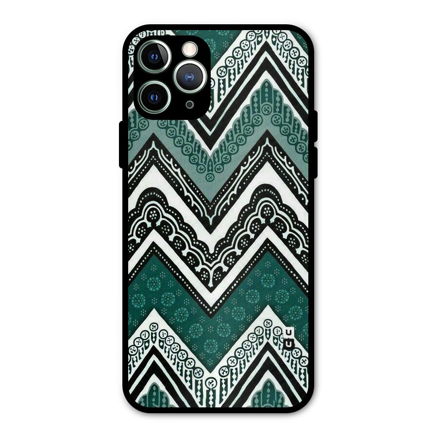 Patterned Chevron Metal Back Case for iPhone 11 Pro Max