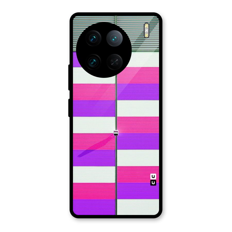 Patterns City Glass Back Case for Vivo X90 Pro