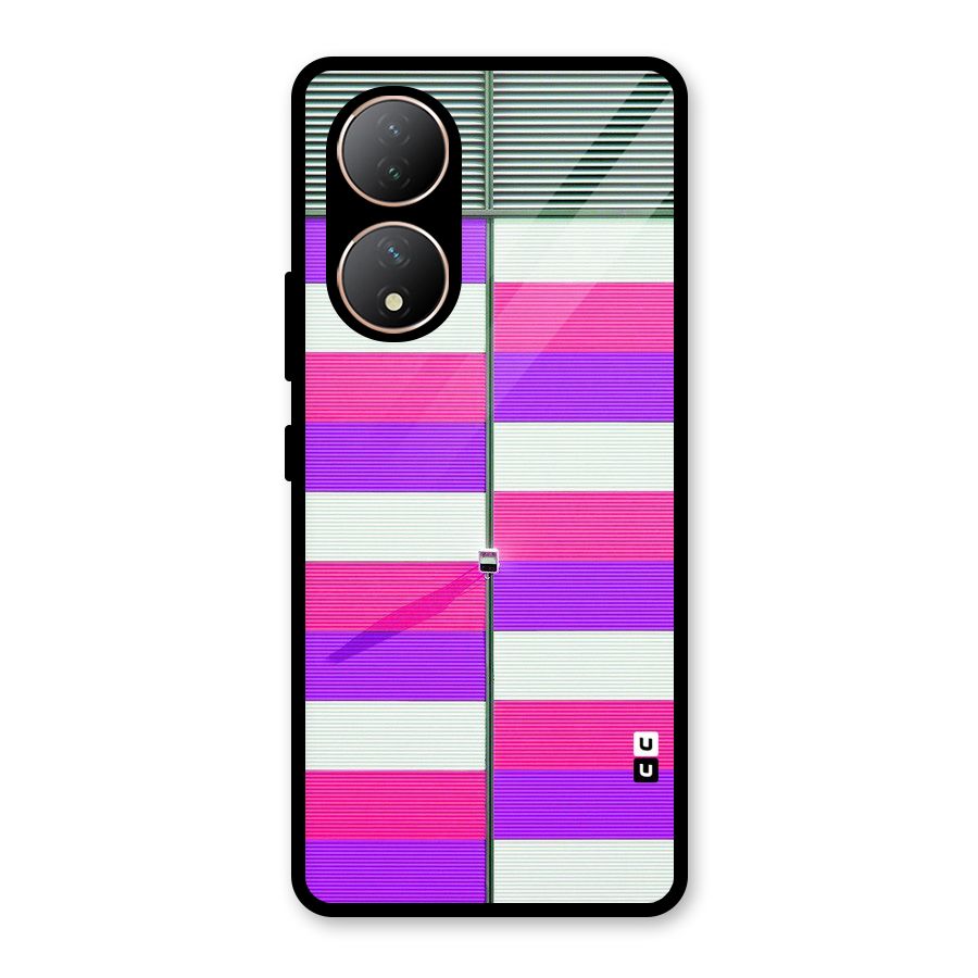 Patterns City Glass Back Case for Vivo Y100A