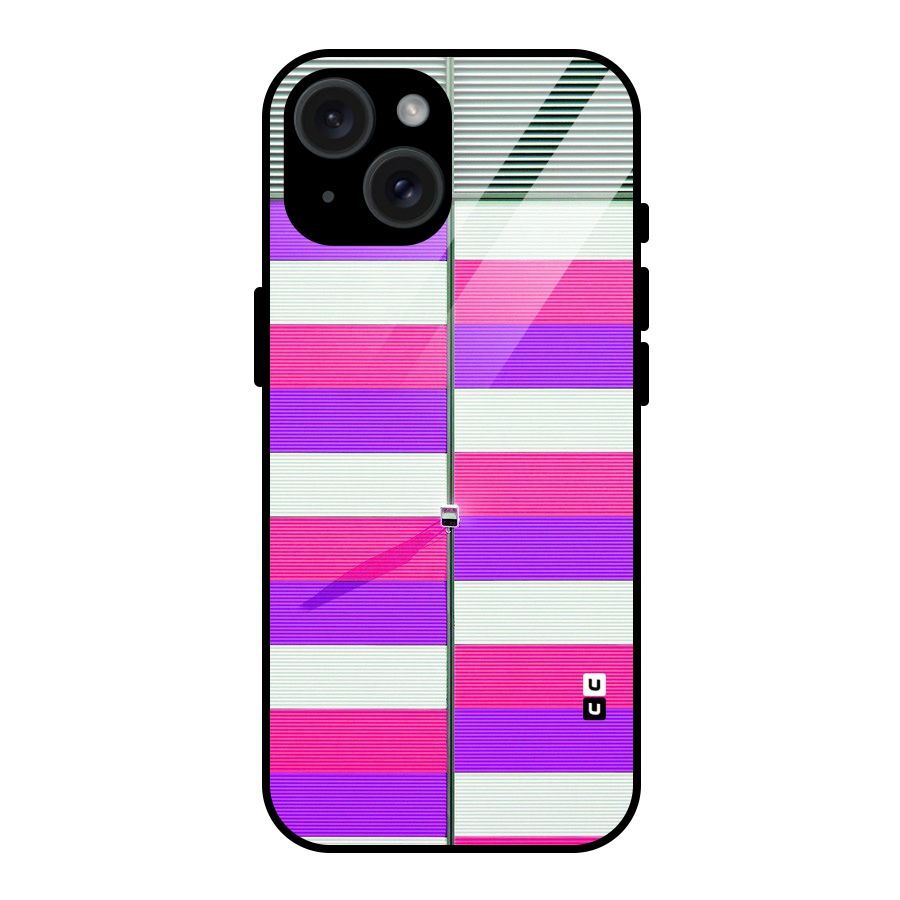 Patterns City Glass Back Case for iPhone 15