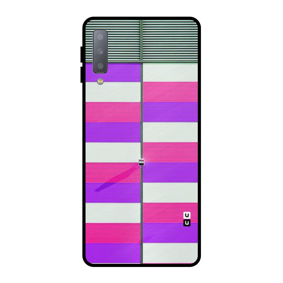 Patterns City Metal Back Case for Galaxy A7 (2018)