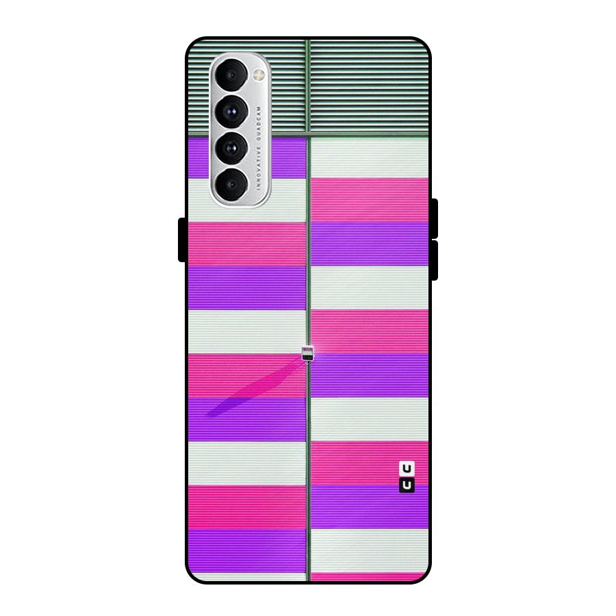 Patterns City Metal Back Case for Oppo Reno4 Pro