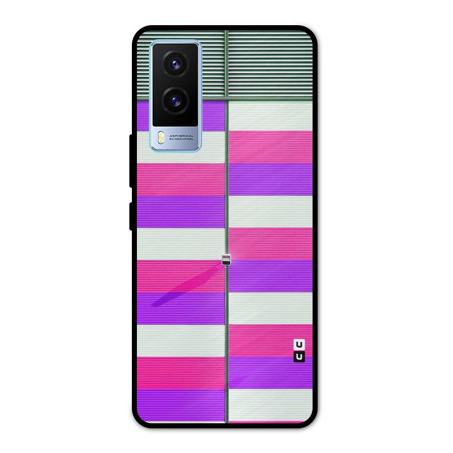 Patterns City Metal Back Case for Vivo V21e 5G