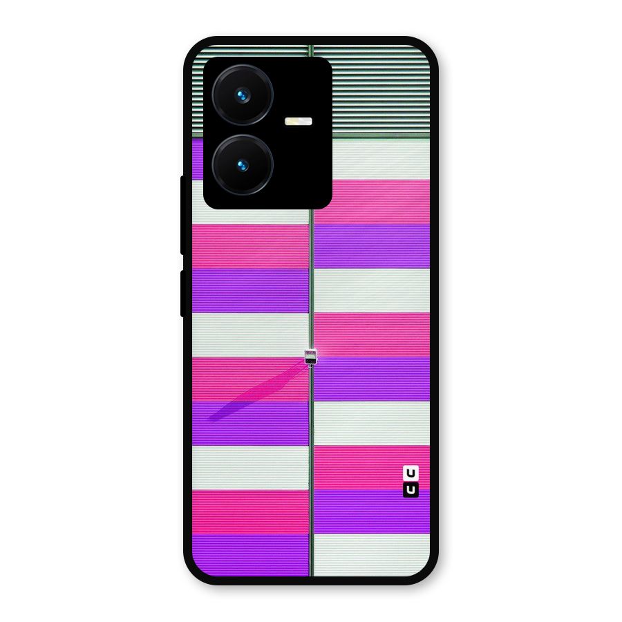 Patterns City Metal Back Case for Vivo Y22
