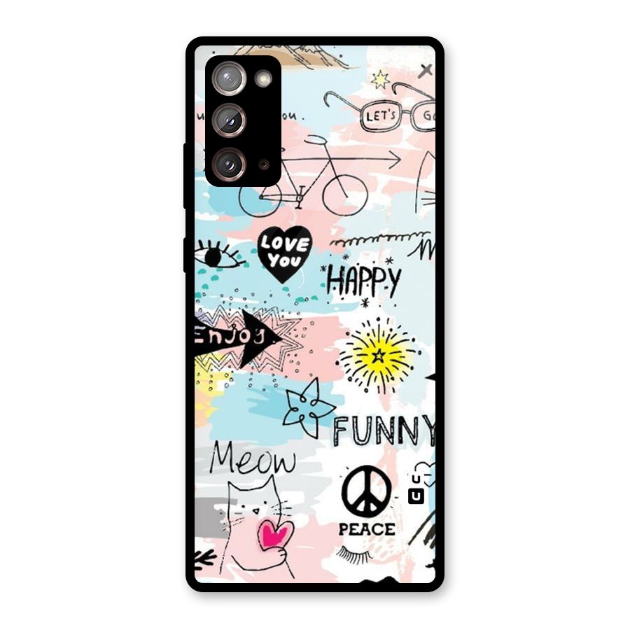 Peace And Funny Glass Back Case for Galaxy Note 20