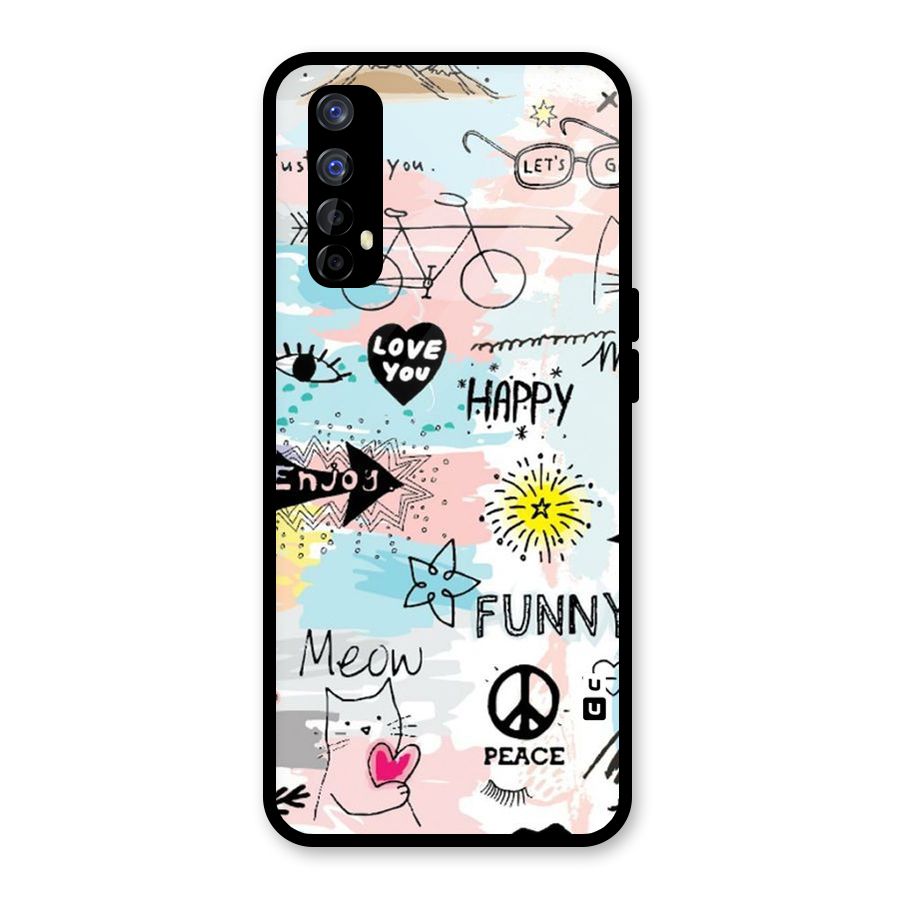 Peace And Funny Glass Back Case for Realme Narzo 20 Pro