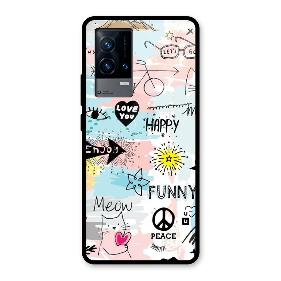 Peace And Funny Glass Back Case for iQOO 9 5G