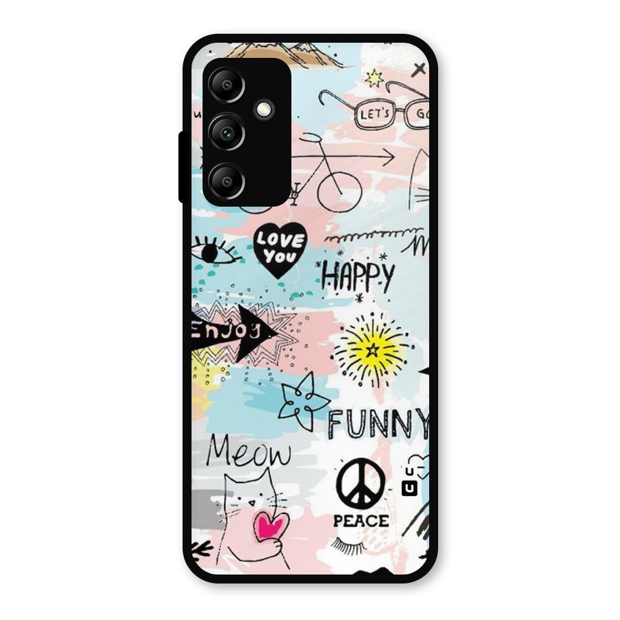 Peace And Funny Metal Back Case for Galaxy A14 5G