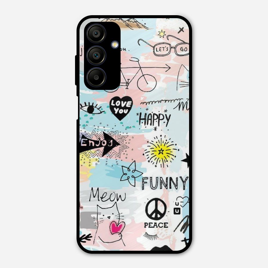 Peace And Funny Metal Back Case for Galaxy A15 5G