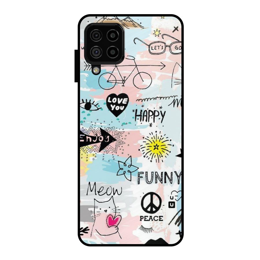 Peace And Funny Metal Back Case for Galaxy A22 4G
