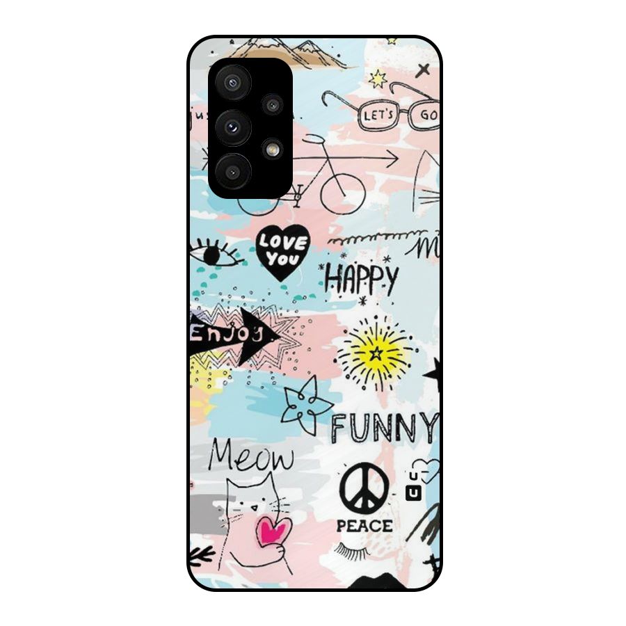 Peace And Funny Metal Back Case for Galaxy A23