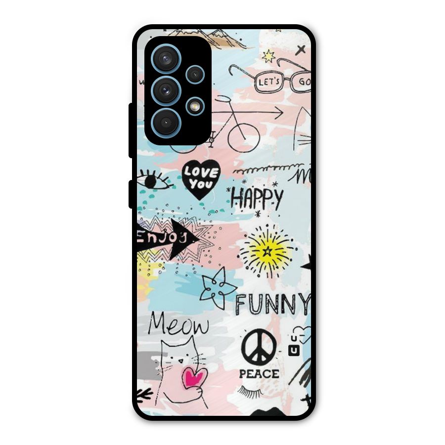 Peace And Funny Metal Back Case for Galaxy A32