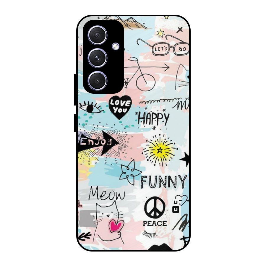 Peace And Funny Metal Back Case for Galaxy A54